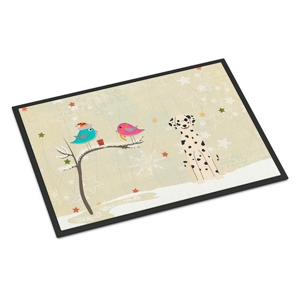 Jensendistributionservices Christmas Presents Between Friends Dalmatian Indoor or Outdoor Mat, 18 x 0.25 x 27 in. - MI2549669