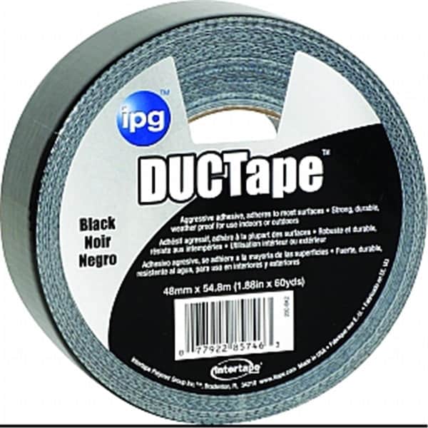 Intertape 20CBK2 187 in x 60 Yard Black General Purpose Duct Tape - 077922857463