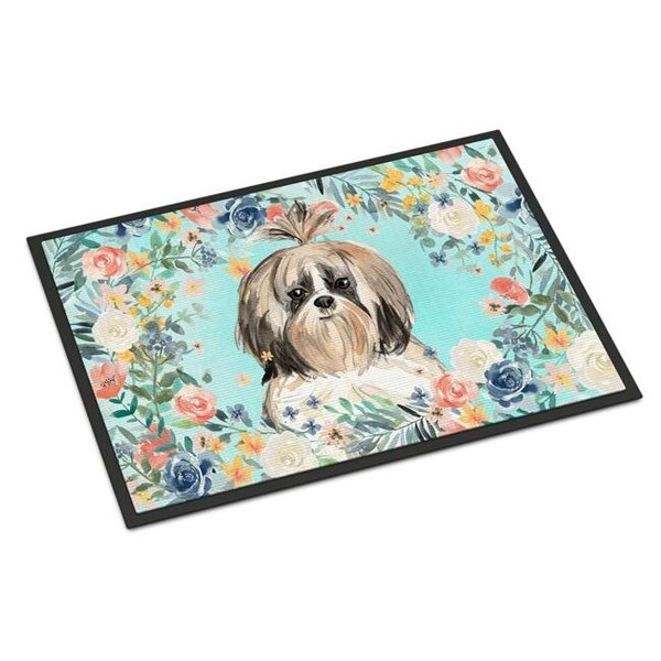 Carolines Treasures Carolines Treasures CK3410MAT 18 x 27 in. Shih Tzu Indoor or Outdoor Mat - CK3410MAT