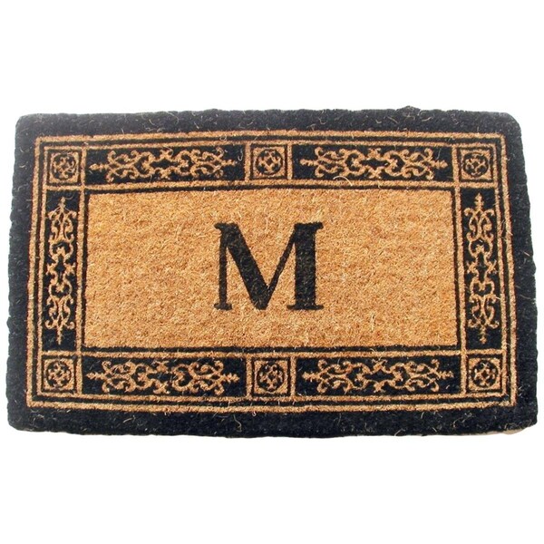 Geo Crafts Geo Crafts G232 Win1830 18 x 30 in. Imperial Winston Doormat with Fleur De Lis Design - M Monogram; Royal Blue - G232 WIN1830