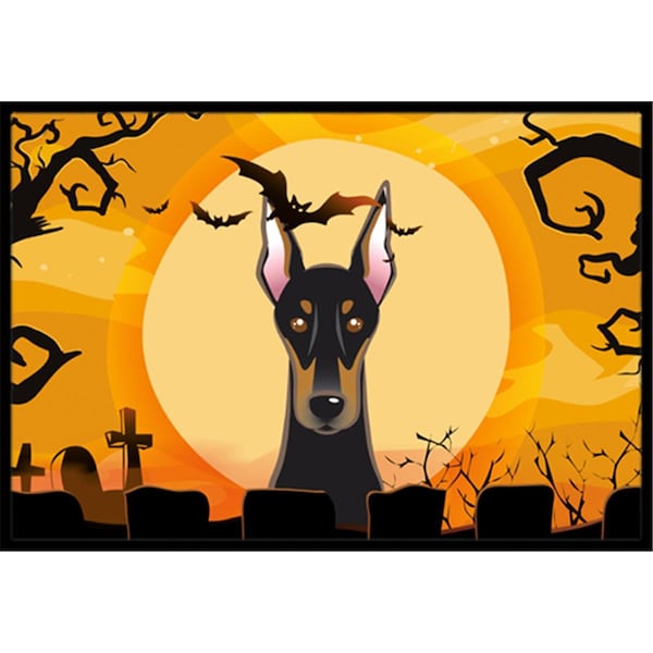 Jensendistributionservices Halloween Doberman Indoor & Outdoor Mat, 24 x 36 in. - MI2556806