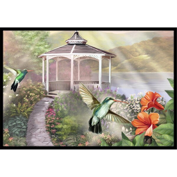 Jensendistributionservices Garden Gazebo Hummingbird Duo Indoor & Outdoor Mat, 18 x 27 in. - MI2556477