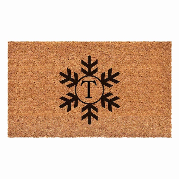 Calloway Mills Monogram Door Mat, Black, Natural, 30 in W x 48 in L - 108793048T