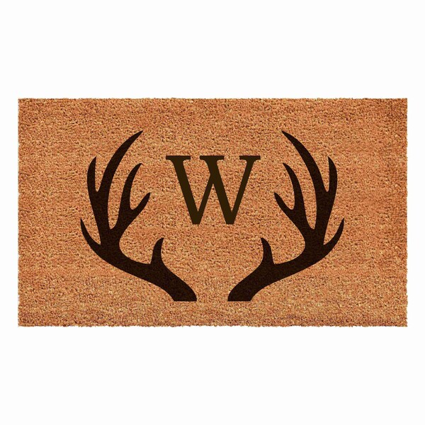 Calloway Mills Monogram Door Mat, Black, Natural, 36 in W x 72 in L - 108803672W