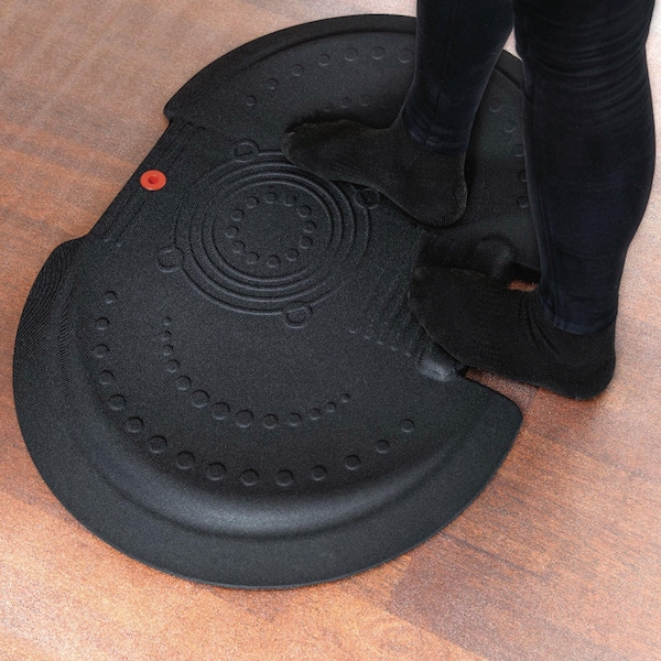 Floortex Antifatigue Mat, 36" L x 26" W, 2" Thickness, Carpet; Hard Floors, Midnight Black - FCA5XBK2535