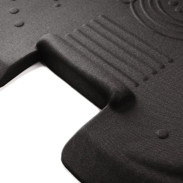 Floortex Antifatigue Mat, 36" L x 26" W, 2" Thickness, Carpet; Hard Floors, Midnight Black - FCA5XBK2535