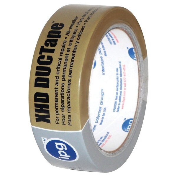 Intertape Duct Tape, 10 yd L, 1.88 in W, Cloth Backing, Silver - 9602
