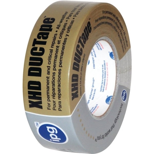 Intertape Duct Tape, 30 yd L, 188 in W, Cloth Backing, Silver - 9601