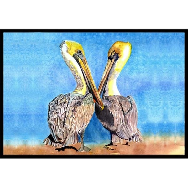 Carolines Treasures Carolines Treasures 8539-JMAT 36 x 24 in. Pelican Indoor Or Outdoor Doormat - 8539-JMAT