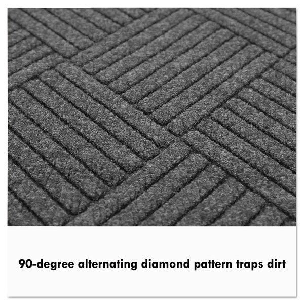 Guardian Floor Protection Floor Mat, 0.25" Thick, Charcoal, 96 in W x 48 in L - EGDSF040804