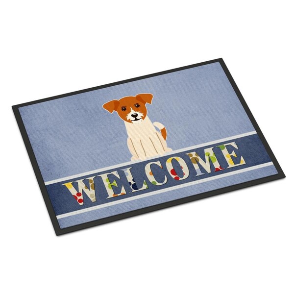 Carolines Treasures 18 x 27 in. Jack Russell Terrier Welcome Indoor or Outdoor Mat - BB5689MAT