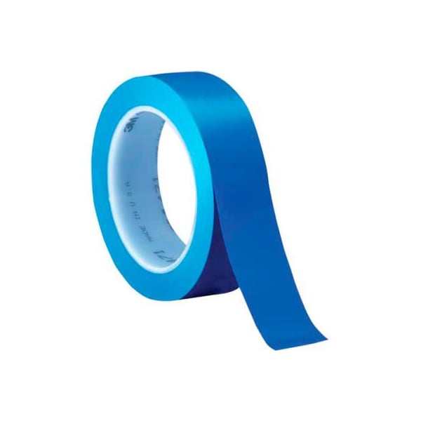 Box Packaging 3M 471 Vinyl Tape 1" x 36 Yds 5.2 Mil Blue - 3/PACK - T9654713PKBL