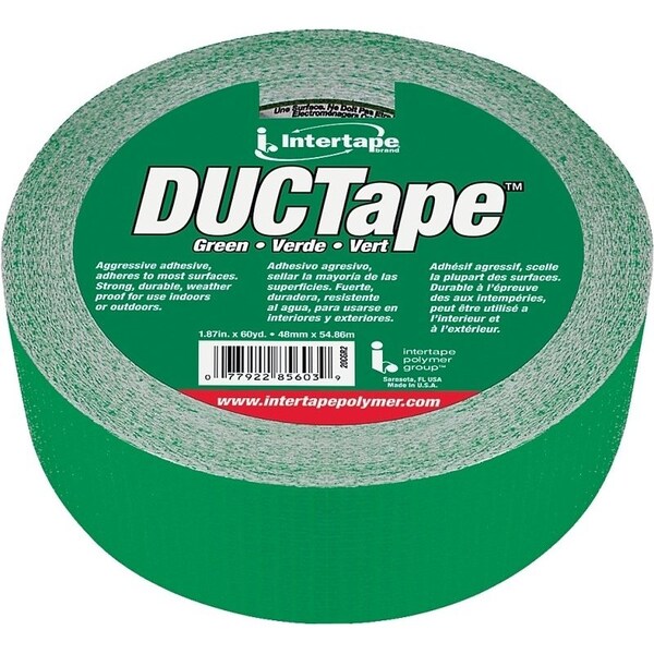 Intertape Duct Tape, 60 yd L, 1.88 in W, Cloth Backing, Green - 20C-GR2