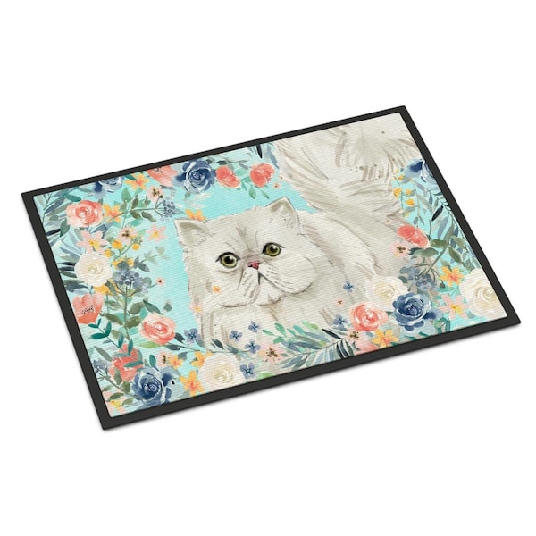 Carolines Treasures 18 x 27 in. Persian Spring Flowers Indoor or Outdoor Mat - CK3394MAT