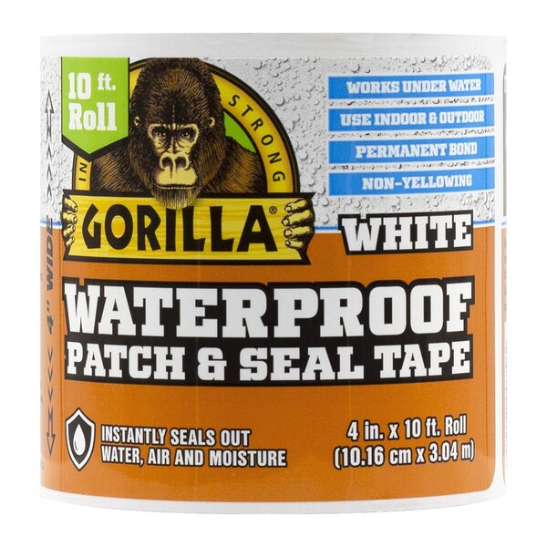Gorilla Glue 4in x 10 ft. Waterproof Patch and Seal Tape - White - MROPSTW