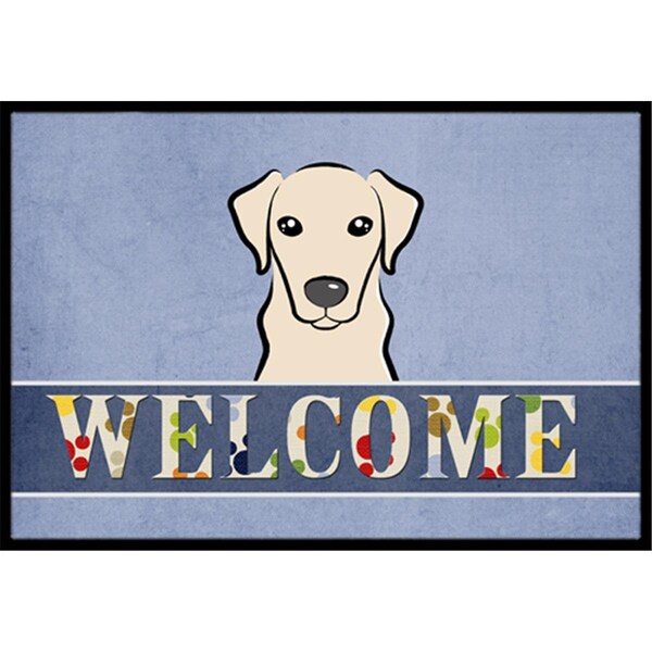 Carolines Treasures Yellow Labrador Welcome Indoor and Outdoor Mat- 24 x 36 in. - BB1408JMAT