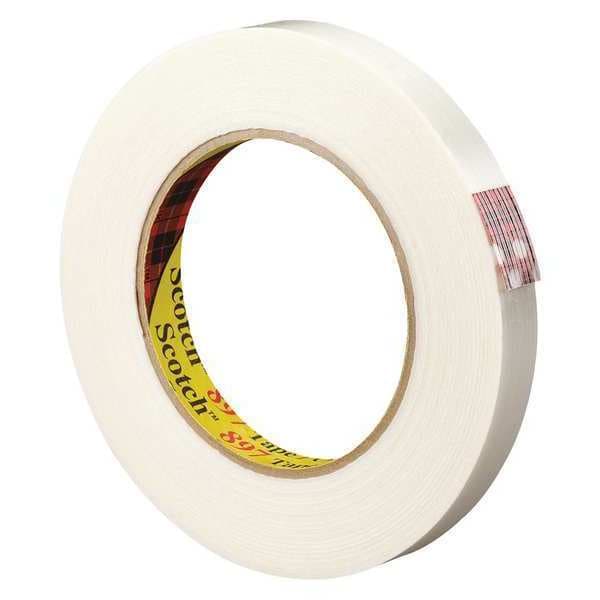 Scotch 3M 897 Strapping Tape, 6.0 Mil, 3/4" x 60 yds., Clear, 12/Case - T91489712PK
