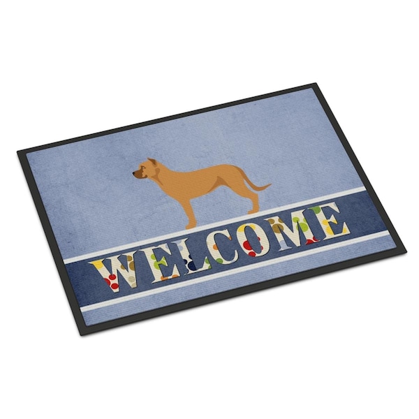 Carolines Treasures Alano Espanol Spanish Bulldog Indoor or Outdoor Mat - 18 x 27 in. - BB8344MAT