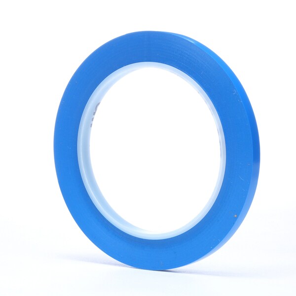 3M Vinyl Tape, 5.2 Mil, 1/4"x36 yds., Blue, PK144 - T961471BL