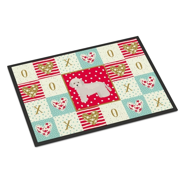 Carolines Treasures 18 x 27 in. Cyprus Poodle Love Indoor or Outdoor Mat - CK5825MAT
