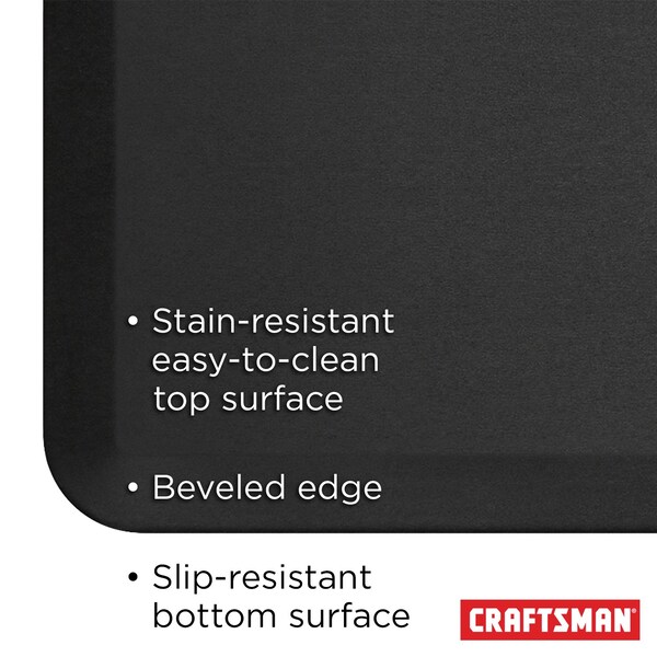 Craftsman Antifatigue Mat, 32 in L x 20 in W, 0.75 in Thickness, Black - CMXAFLG20321921