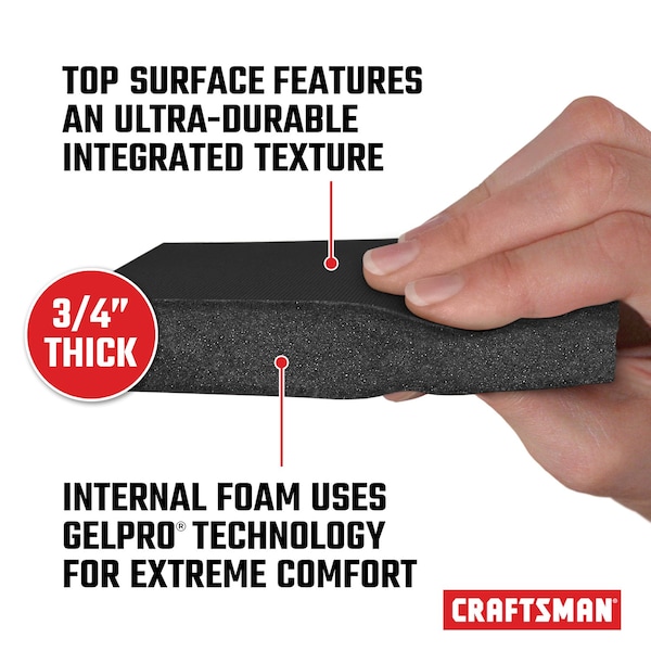 Craftsman Antifatigue Mat, 32 in L x 20 in W, 0.75 in Thickness, Black - CMXAFLG20321921