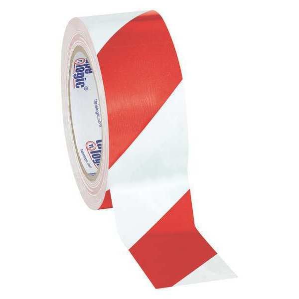 Partners Brand Tape Logic Striped Vinyl Tape, 7.0 Mil, 2" x 36 yds., Red/White, 3/Case - T92363PKRW