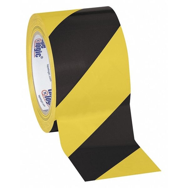 Partners Brand Tape Logic Striped Vinyl Tape, 7.0 Mil, 3" x 36 yds., Black/Yellow, 16/Case - T9336BY