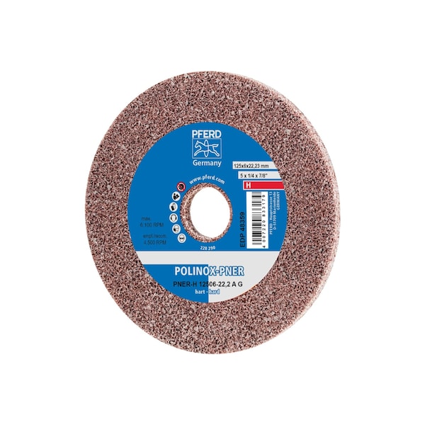 Pferd Unitized Wheel, 8Ac, 5"x1/4"x7/8", 5 in Dia, 1/4 in W, 7/8 in Arbor Hole - 48359