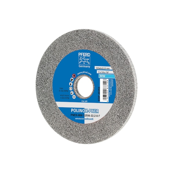 Pferd Unitized Wheel, 3Af, 5"x1/4"x7/8", 5 in Dia, 1/4 in W, 7/8 in Arbor Hole - 48353