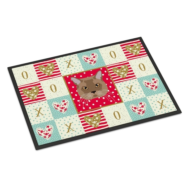 Carolines Treasures 24 x 36 in. European Burmese Cat Love Indoor or Outdoor Mat - CK5115JMAT