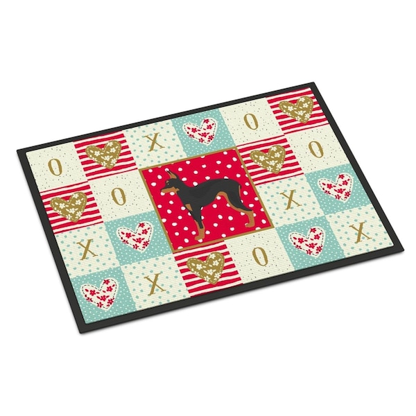 Carolines Treasures 24 x 36 in. Russian Tor Terrier Love Indoor or Outdoor Mat - CK5889JMAT