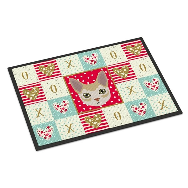 Carolines Treasures 18 x 27 in. Singapura Cat Love Indoor or Outdoor Mat - CK5165MAT