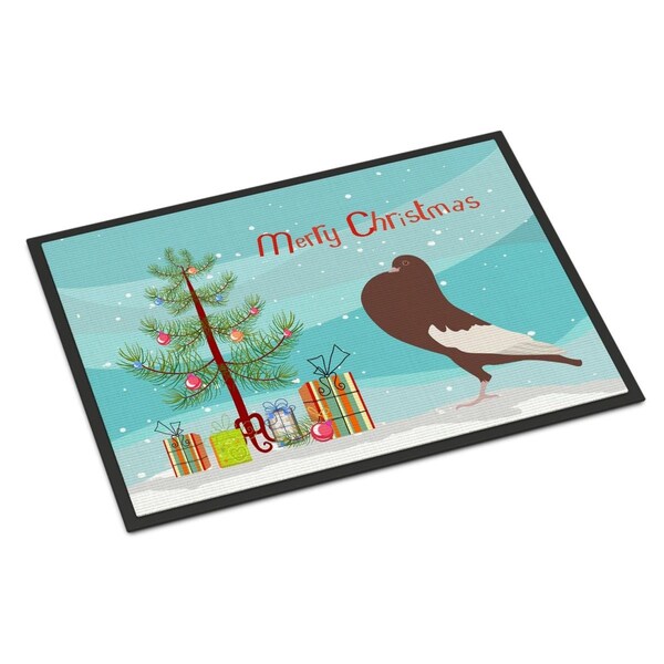 Carolines Treasures English Pouter Pigeon Christmas Indoor or Outdoor Mat, 18 x 27 in. - BB9321MAT