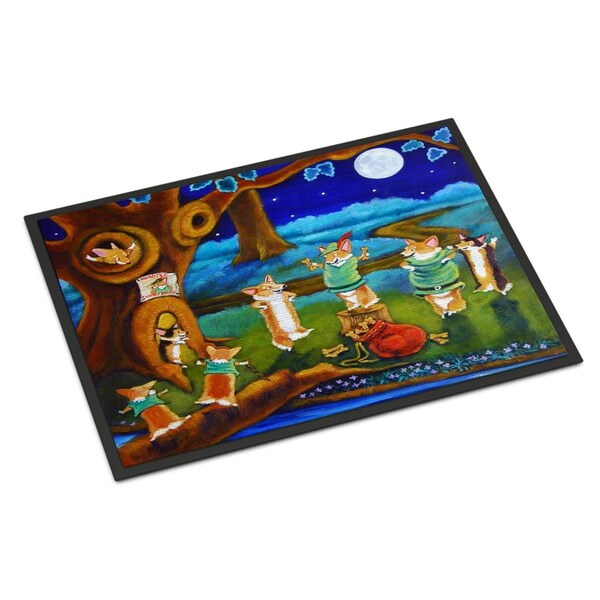 Carolines Treasures 24 x 36 in. Corgi Robin Hood Indoor or Outdoor Mat - 7415JMAT