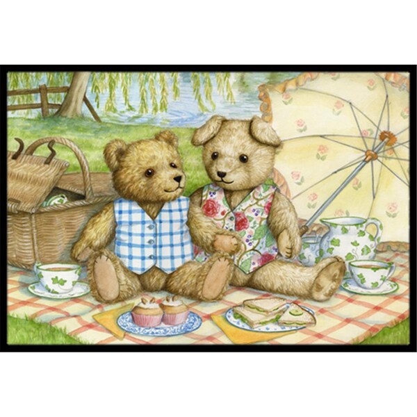 Carolines Treasures Summertime Teddy Bears Picnic Indoor or Outdoor Mat- 18 x 27 - CDCO0308MAT