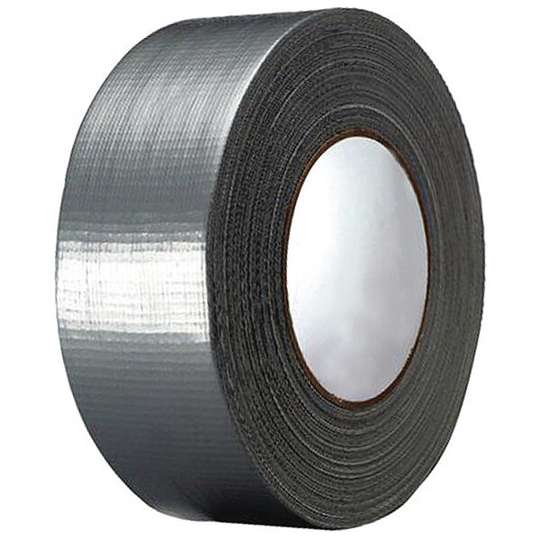 Zoro Select Duct Tape, 48mm W x 55m L, Industrial, PK24 - TC287-SILVER-48MM X 55M (24PK)
