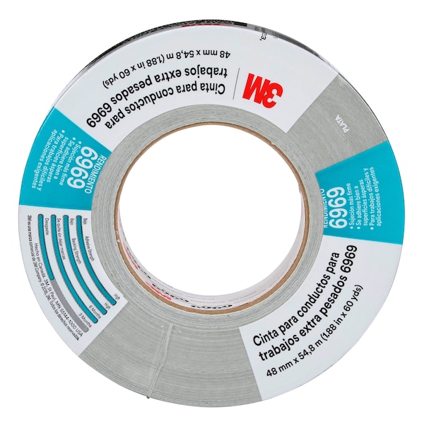 3M Duct Tape, 10.7 Mil, 2"x60 yds., Silver, PK24 - T9876969