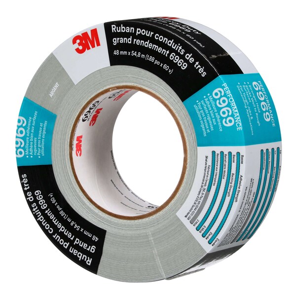 3M Duct Tape, 10.7 Mil, 2"x60 yds., Silver, PK24 - T9876969