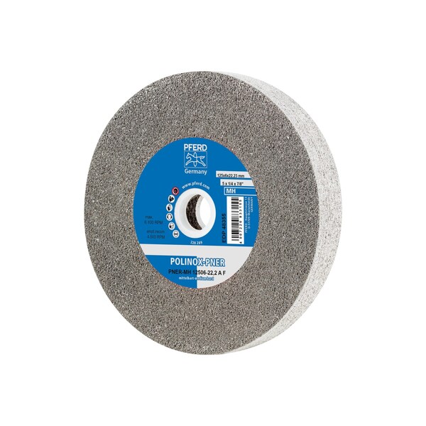 Pferd Unitized Wheel, 6Af, 6"x1"x1", 6 in Dia, 1 in W, 1 in Arbor Hole - 48425