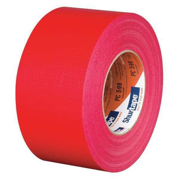 Shurtape Duct Tape, 55m L, 5-15/16 in. D, Red - PC 009 RED-72MM X 55M-16 RLS/CS