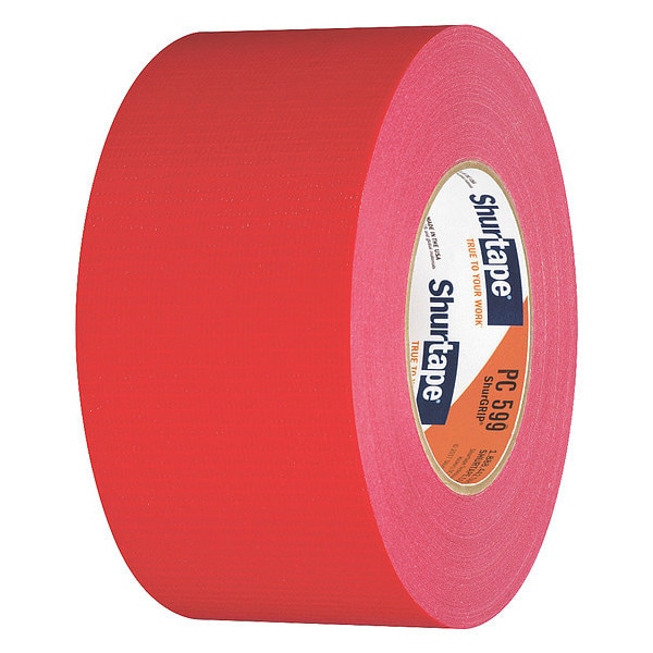 Shurtape Duct Tape, 55m L, 5-15/16 in. D, Red - PC 009 RED-72MM X 55M-16 RLS/CS