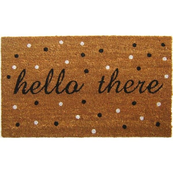 Geo Crafts Geo Crafts G361 Hello There 18 x 30 in. Vinyl PVC Back Designed Doormat - G361 HELLO THERE