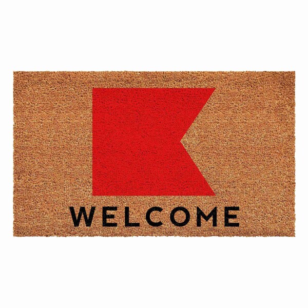 Calloway Mills Personalized Door Mat, Red, Black, Natural, 36 in W x 72 in L - 108123672B