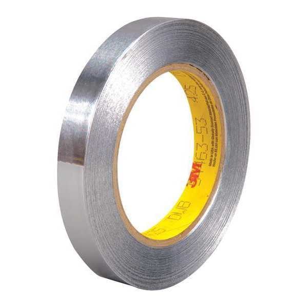 3M Aluminum Foil Tape, 4.6 Mil, 1/2"x60 yds., Silver, PK72 - T963425