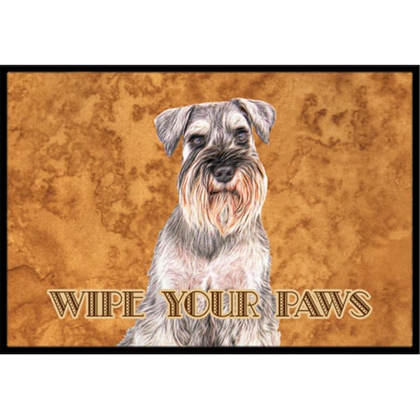 Jensendistributionservices Schnauzer Wipe your Paws Indoor or Outdoor Mat - MI2555276