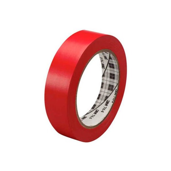Box Packaging 3M 764 Vinyl Tape 1" x 36 Yds 5 Mil Red - 6/PACK - T965764R6PK