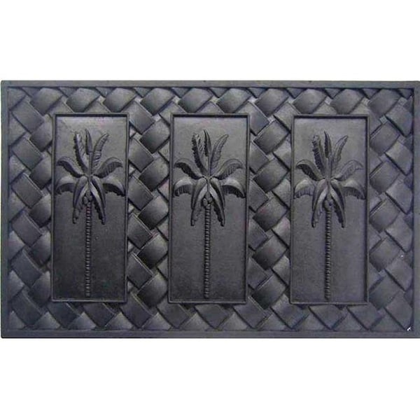 Geo Crafts Geo Crafts G330 Rubber Palm Trees 18 x 30 in. Better Homes & Gardens Doormat - G330 RUBBER PALM TREES