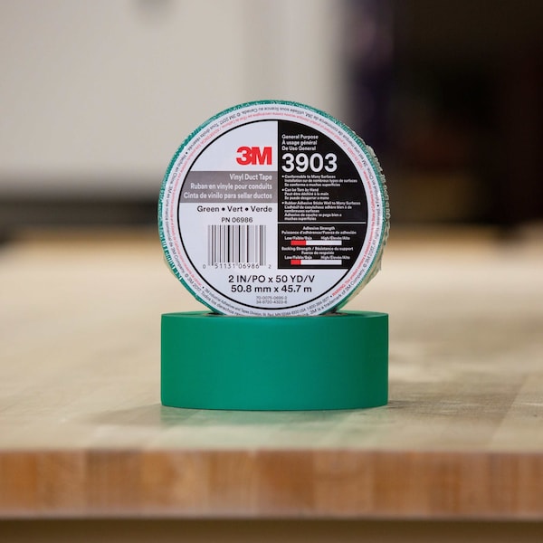 3M Duct Tape, 6.3 Mil, 2"x50 yds., Green, PK24 - T9873903G