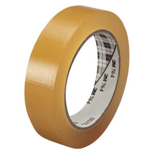 3M Vinyl Tape, 5.0 Mil, 1"x36 yds., Clear, PK6 - T965764C6PK